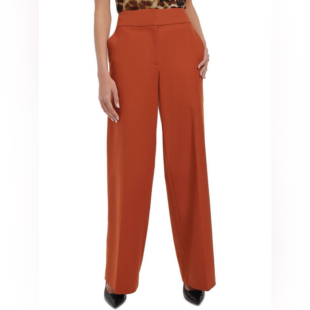 Calvin Klein Women's Whitney Terracotta Wide Leg Pants